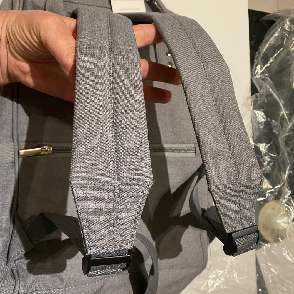 Stylish Gray Multi-Function Diaper Bag Backpack with Changing Pad. - Picture 4 of 13